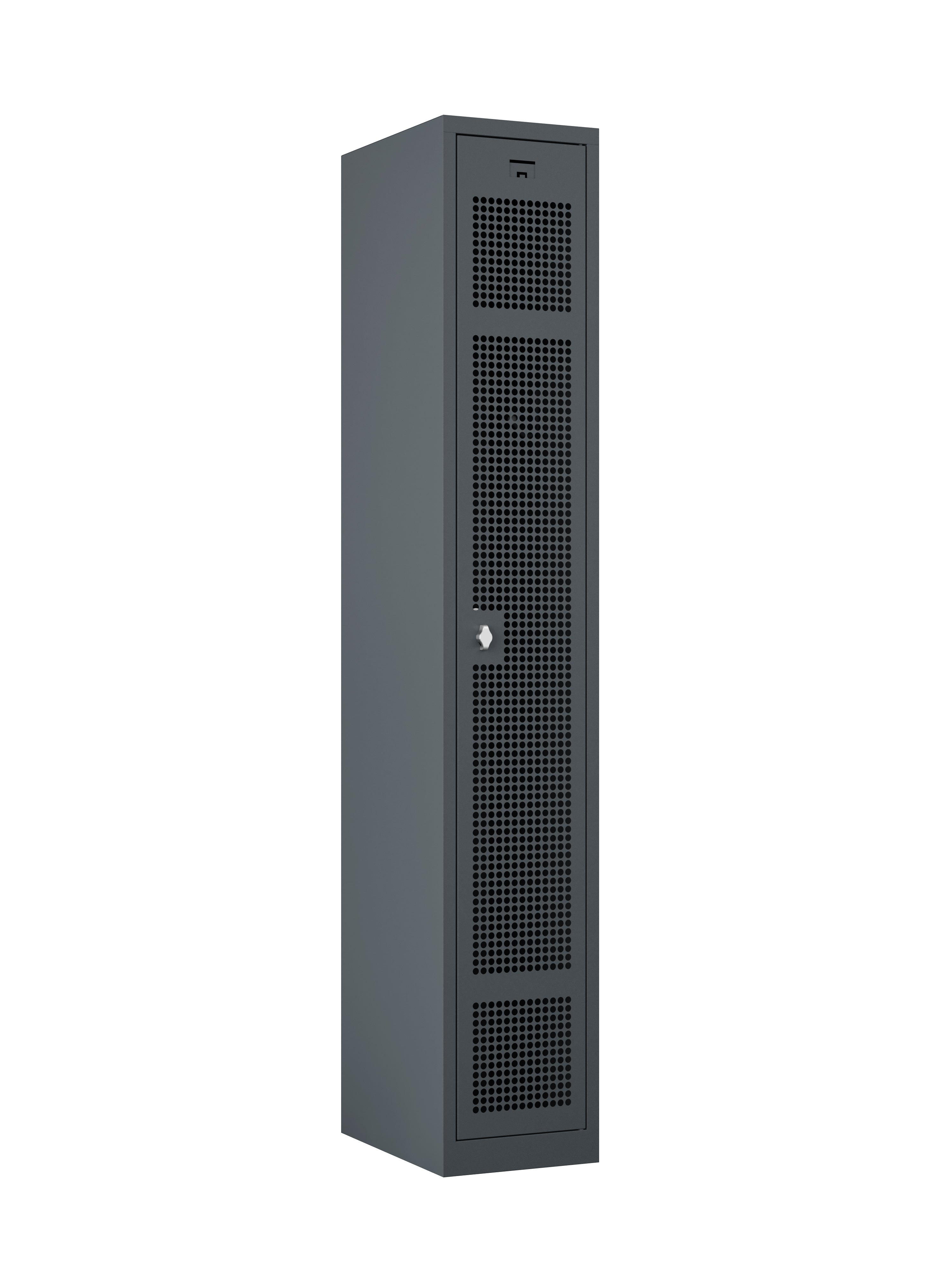 KTS Door Mesh 1-Tier Locker, Ventilated Steel Storage 72'' Height Locker