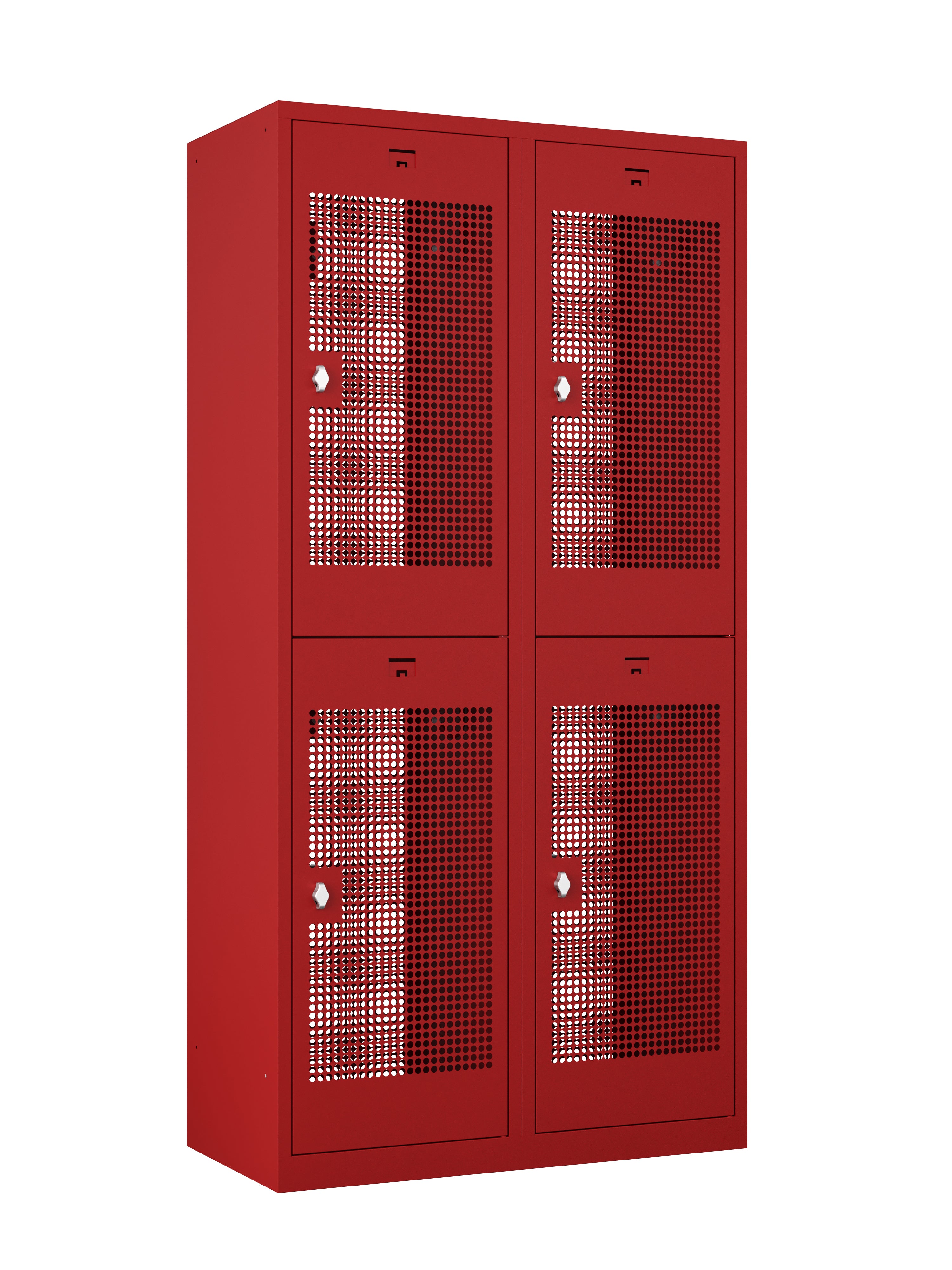72'' Height KTS 2-Tier Door & Back Mesh Locker, High Ventilation Steel Locker
