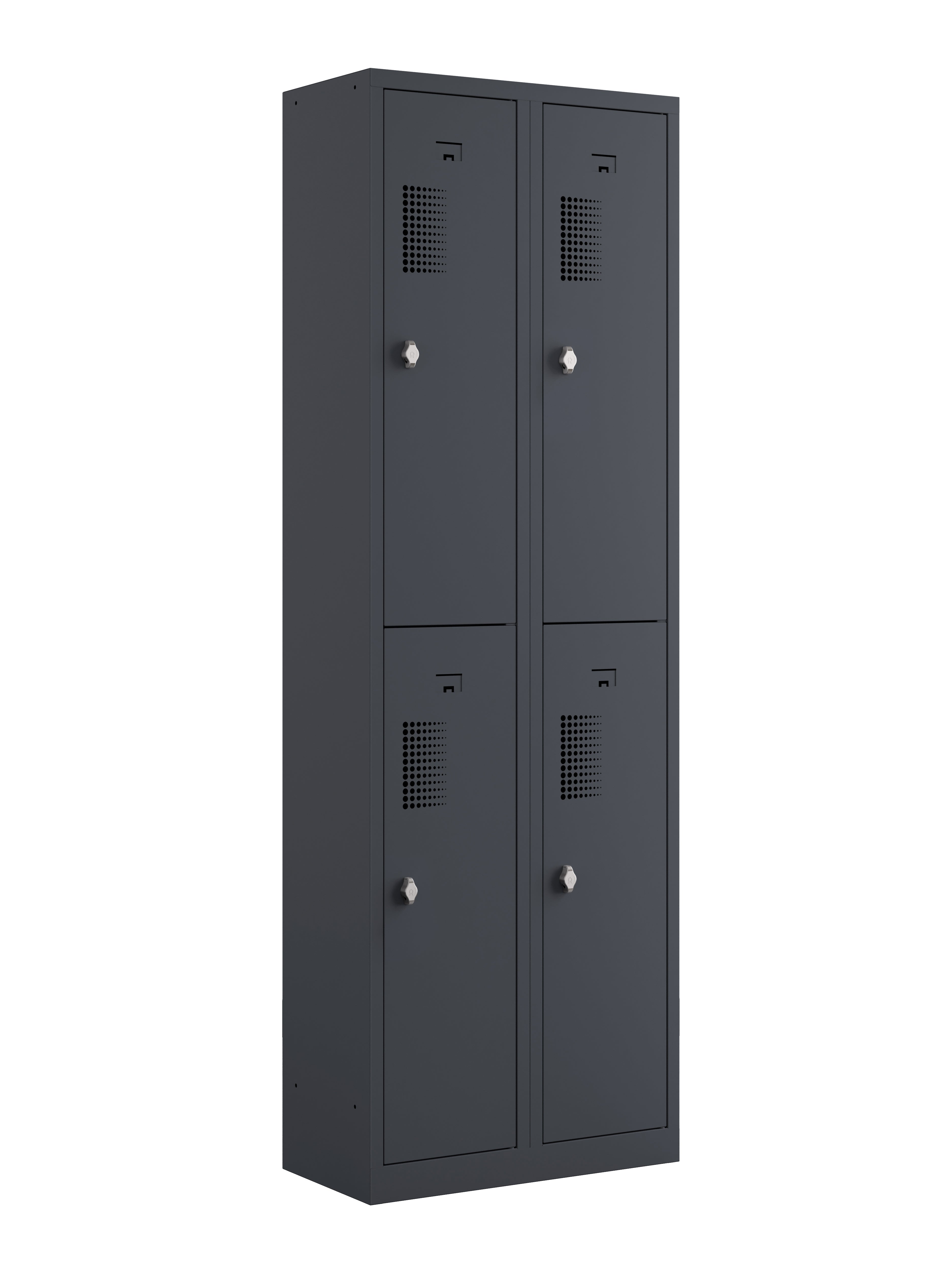 NH Series 2-Tier Locker with Front Hole Vents, Commercial-grade Steel, Quick Ship