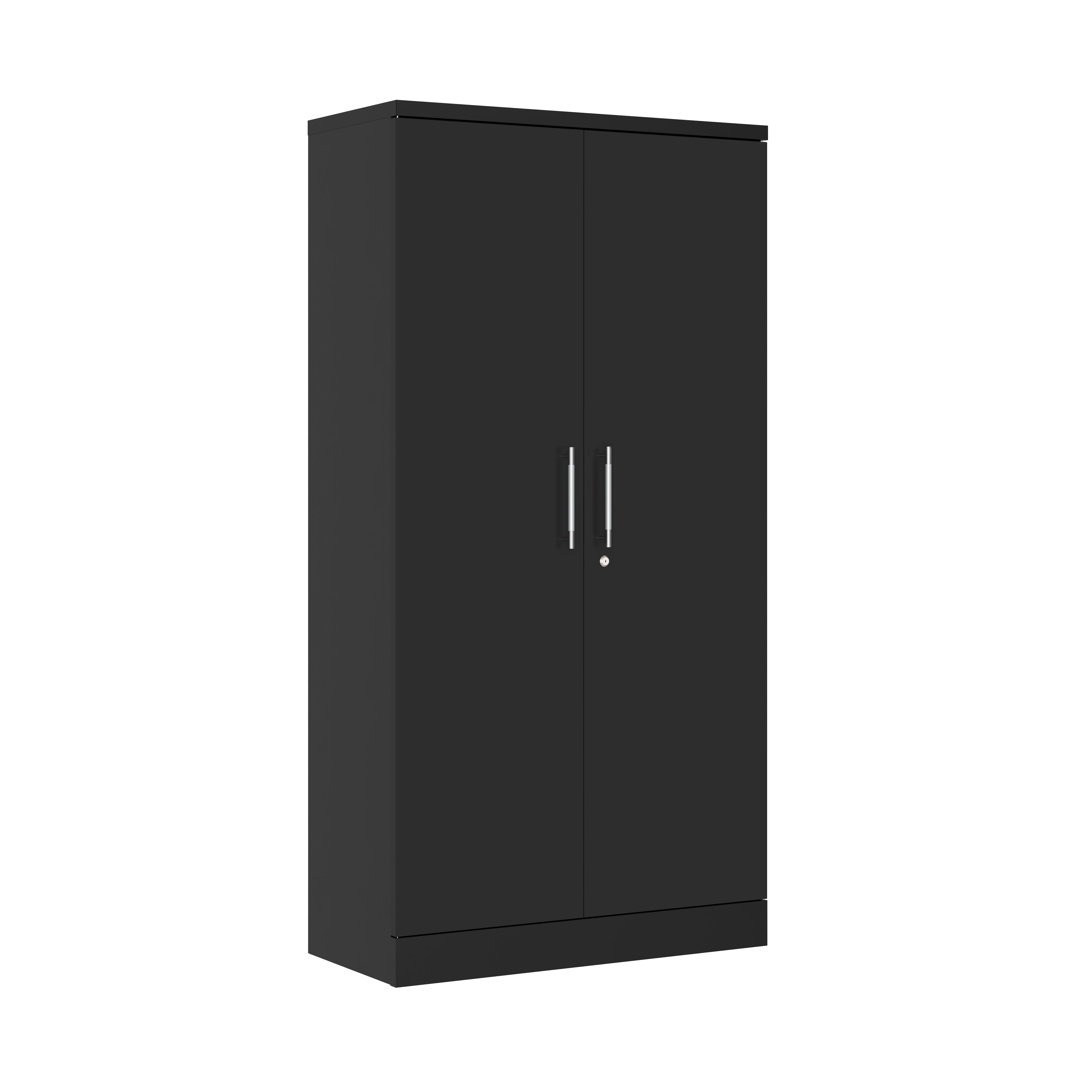 BDM-180 Metal Storage Cabinet – Flat-Pack with Pull Handles, Locking Doors & Adjustable Shelves