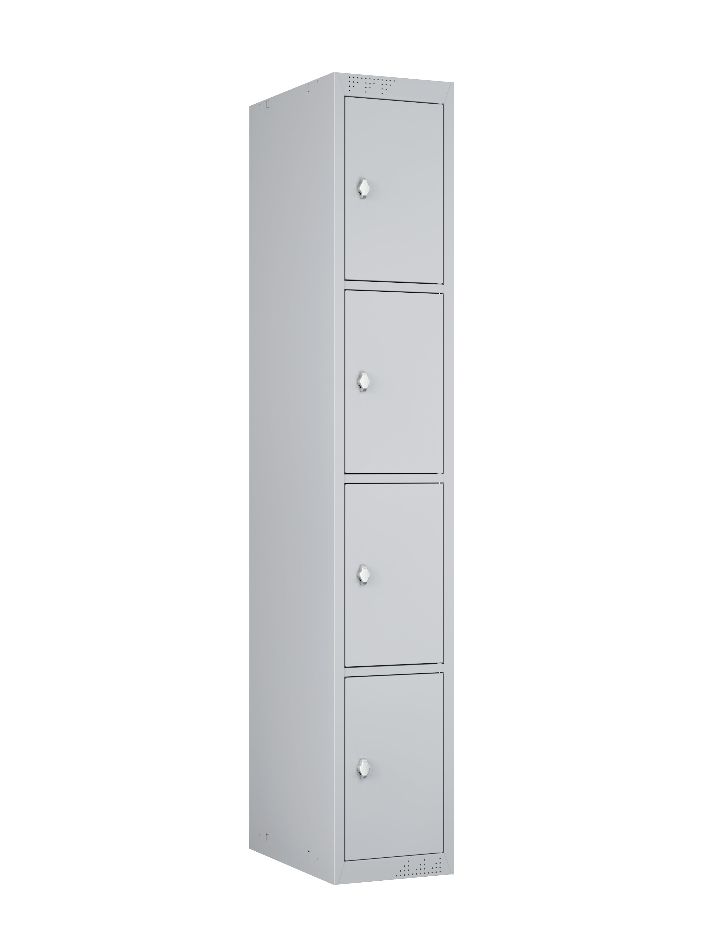 KDK Series 4-Tier Lockers, Flat-Packed, Heavy-Duty Steel, Expandable Storage