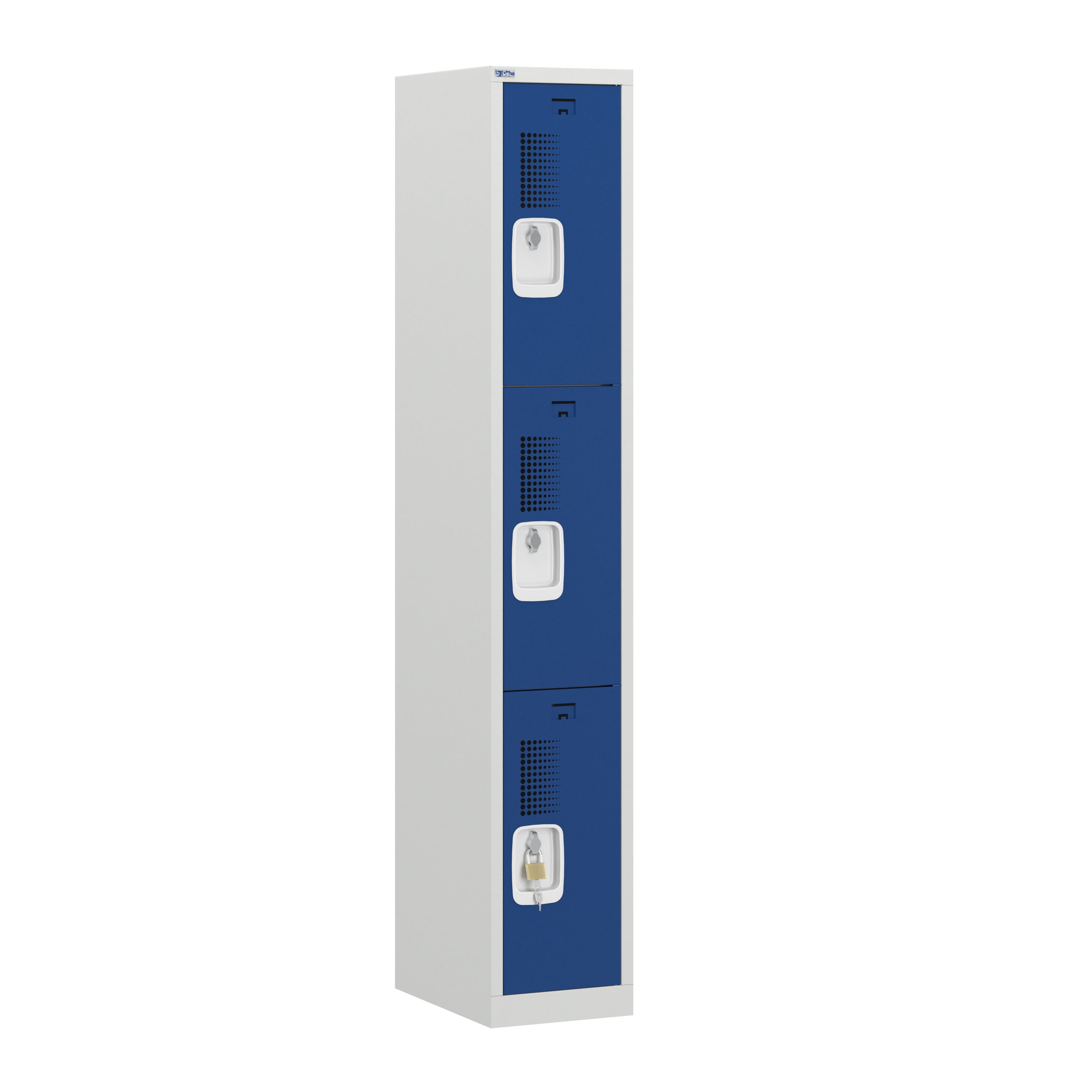 NH Series 3-Tier Premium Steel Locker with Front Vents, Heavy Duty