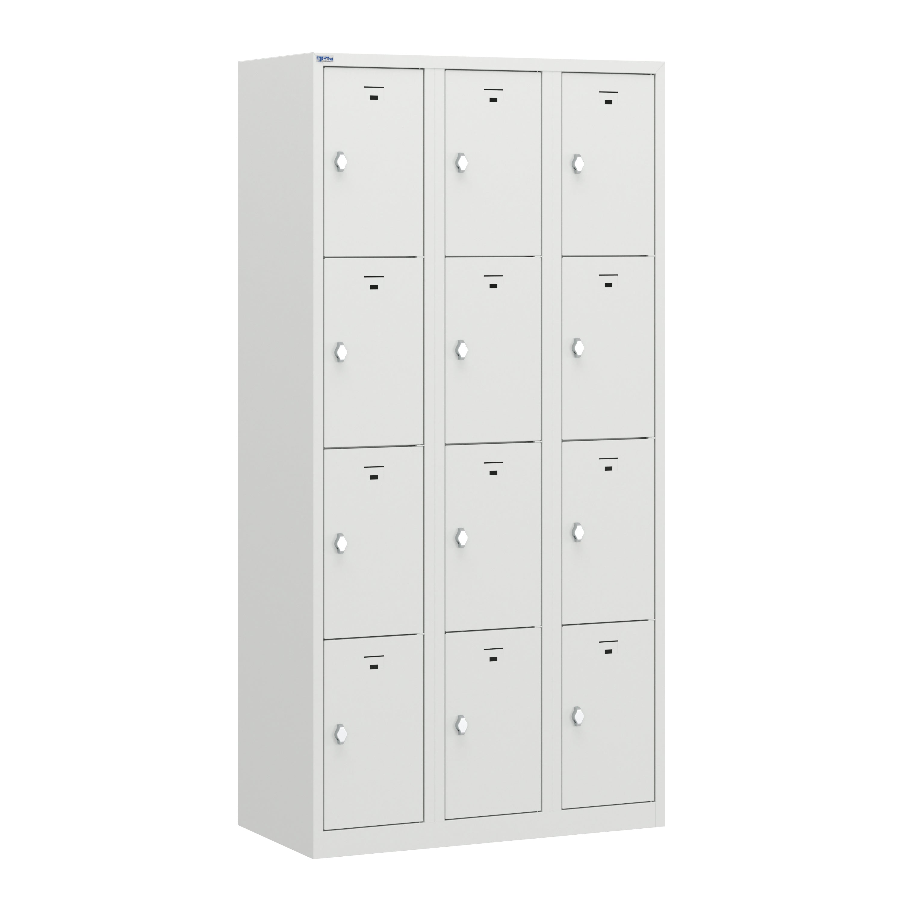 PH Series Premium Steel 4-Tier Lockers, Rear Ventilated, Name Plate Holder