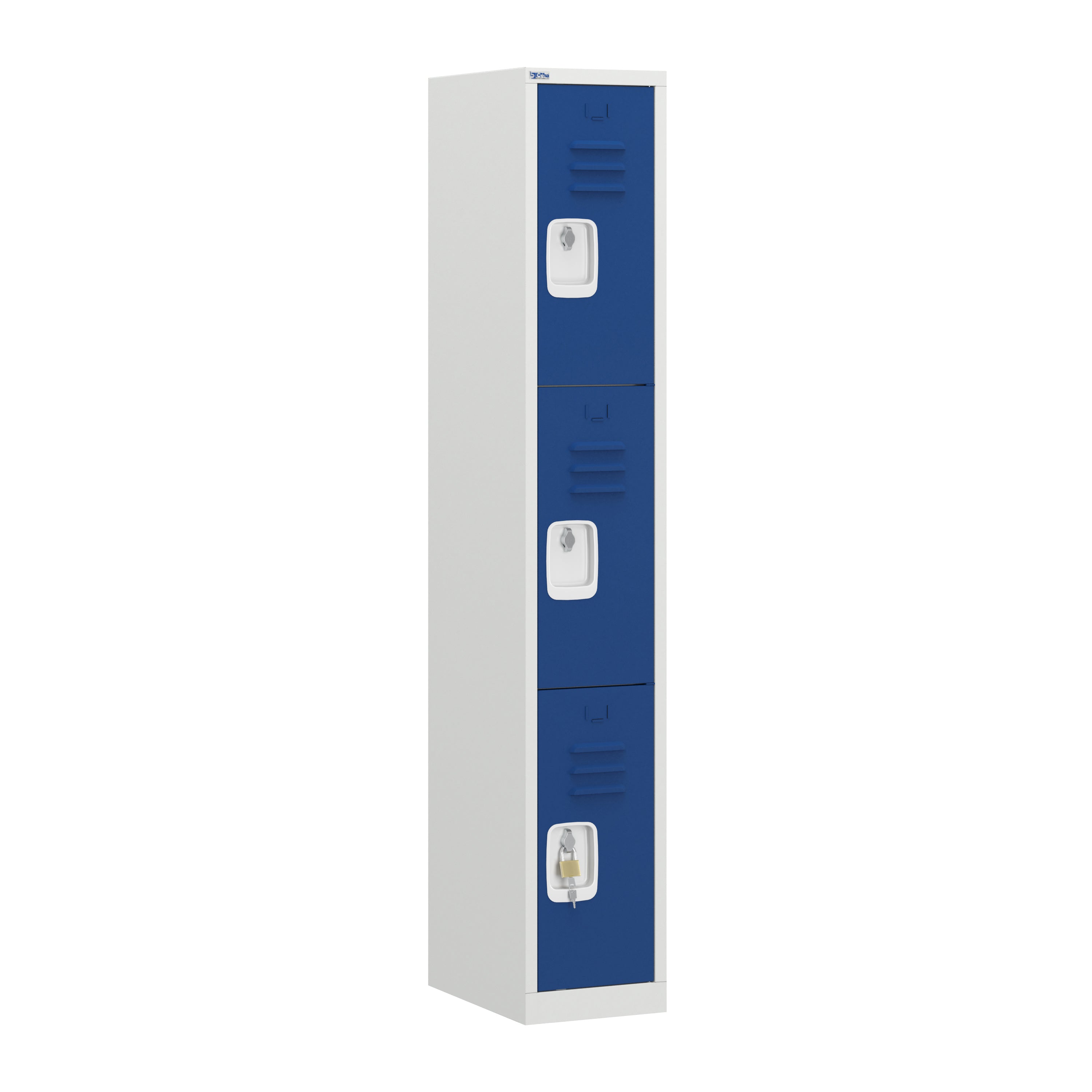 RH Series, Commercial Grade Steel 3-Tier Locker, Louver Vents, Banks of 1, 2, 3, or 4