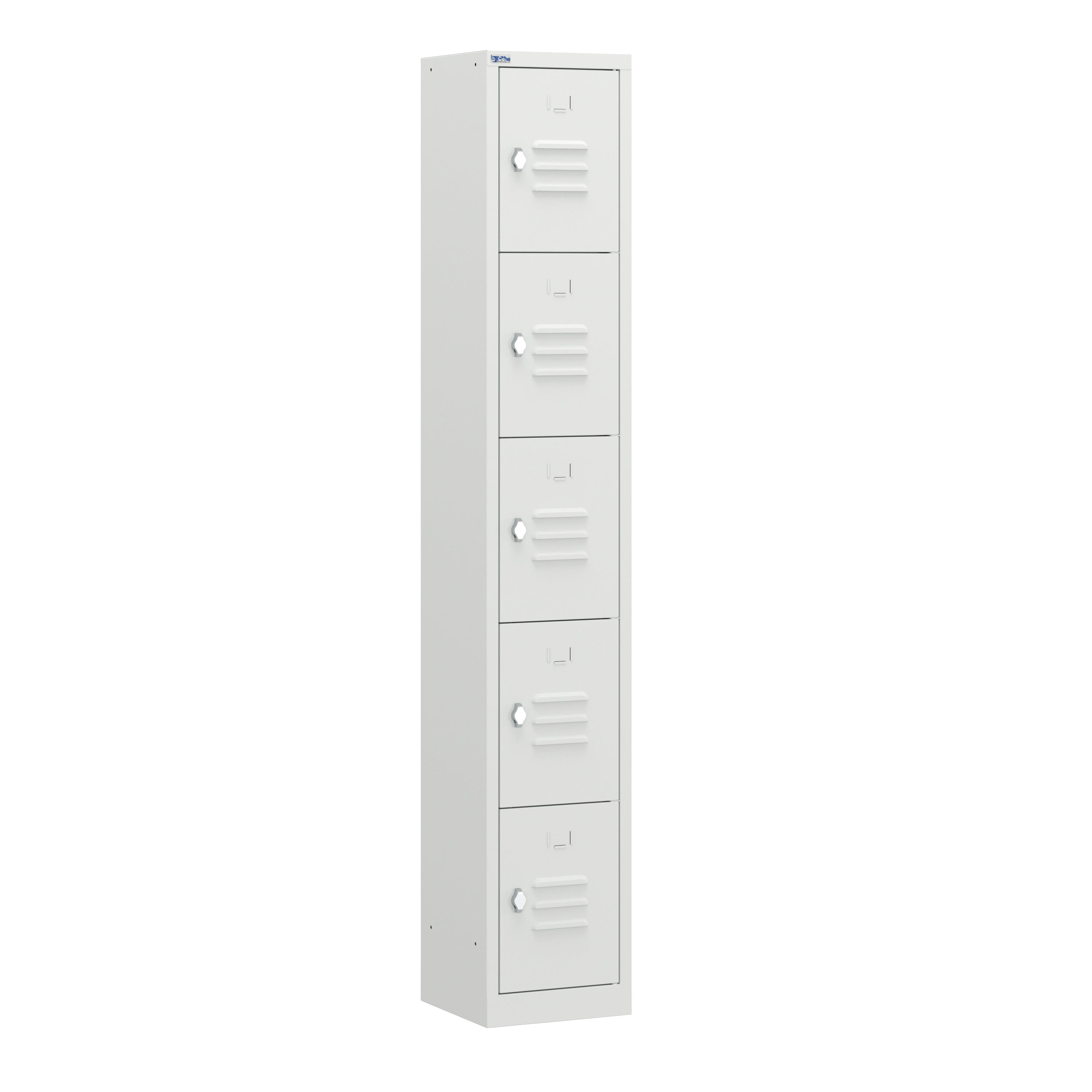 RH Series, Commercial Grade Steel 5-Tier Locker, Louver Vents, Banks of 1, 2, 3, or 4