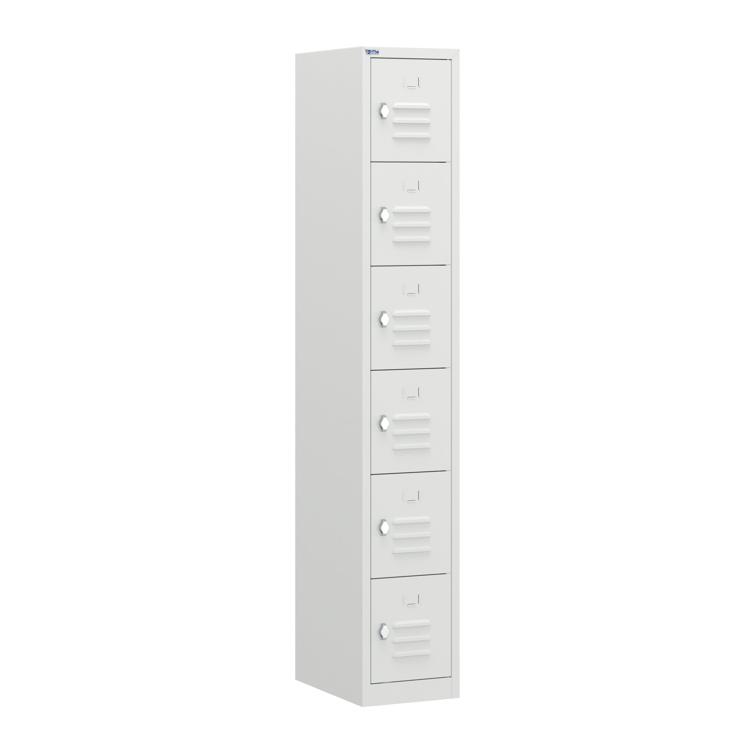 RH Series, Commercial Grade Steel 6-Tier Locker, Louver Vents, Banks of 1, 2, 3, or 4
