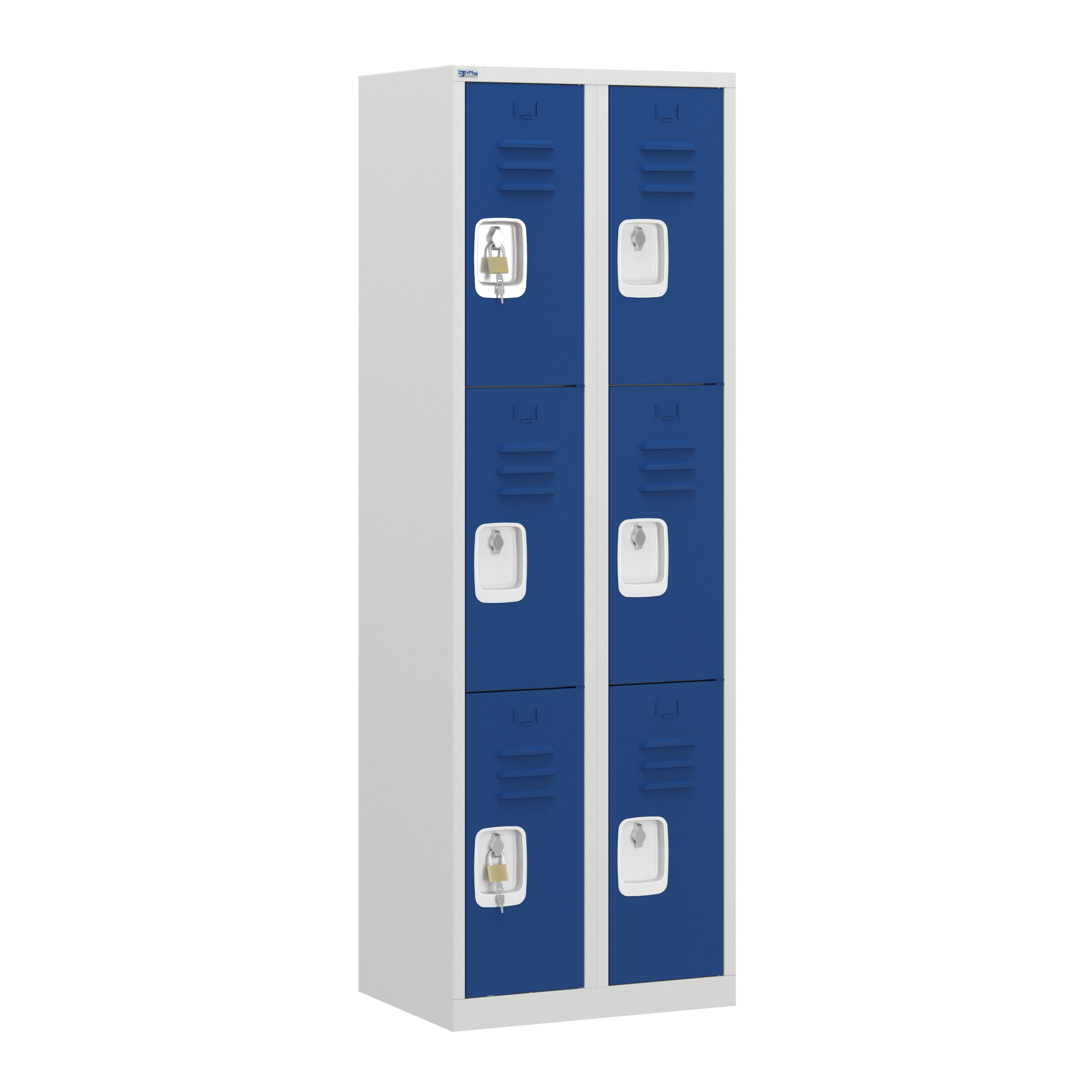 RH Series, Commercial Grade Steel 3-Tier Locker, Louver Vents, Banks of 1, 2, 3, or 4