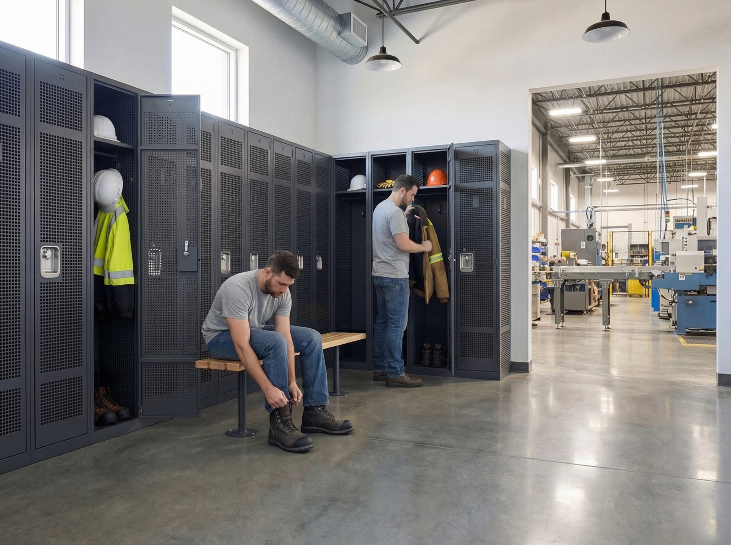 1-Tier KTS Door & 2 Sides Mesh Locker, Heavy-Duty Ventilated Storage, 72'' Height