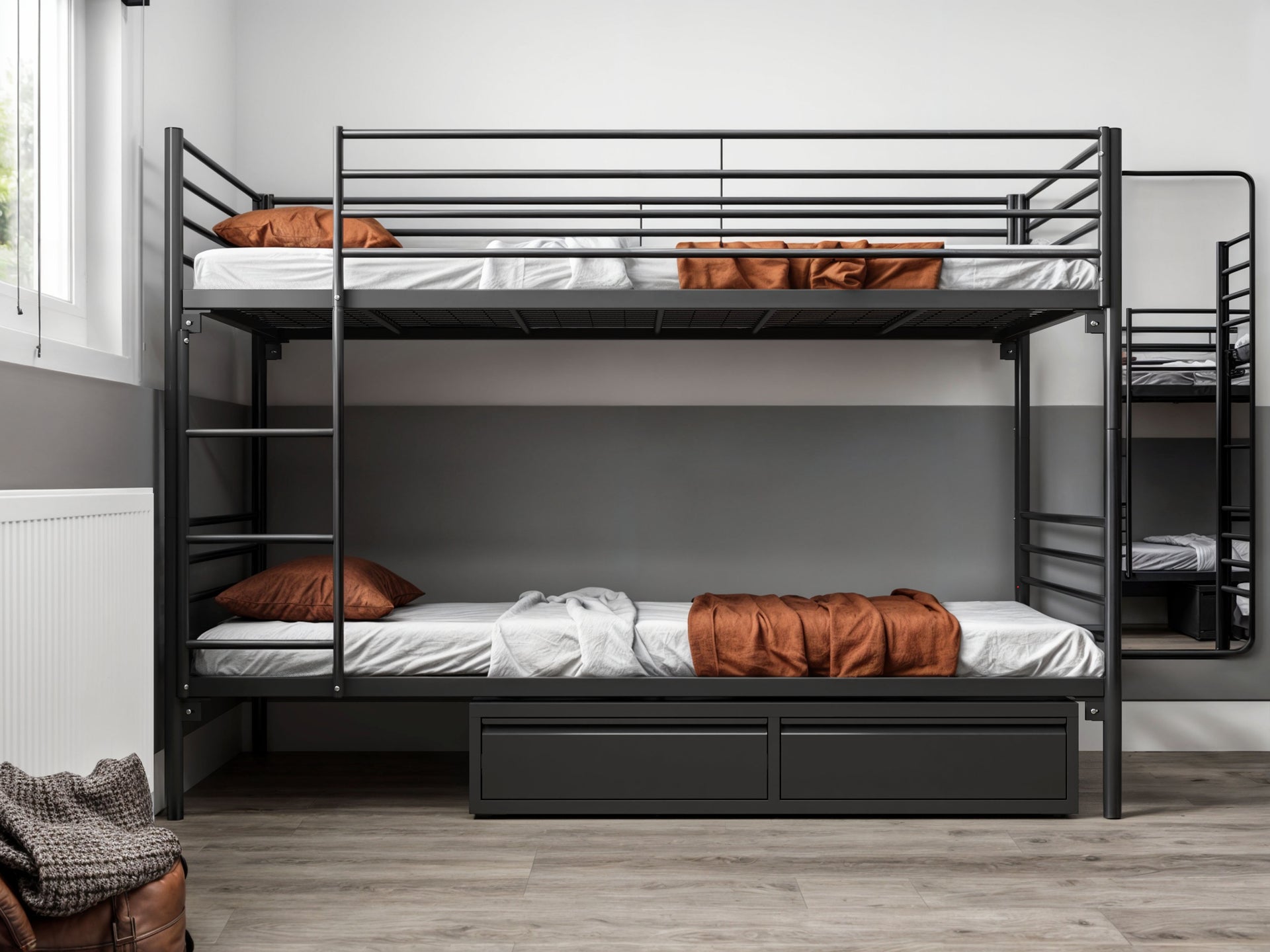 HRT-TUV - Metal Bunk Bed, Ready To Ship Now