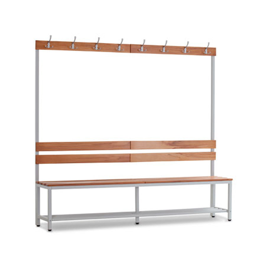 CB-ASK Multipurpose Bench with Shoe Space and Back Support – Light Gray (Flat Pack)