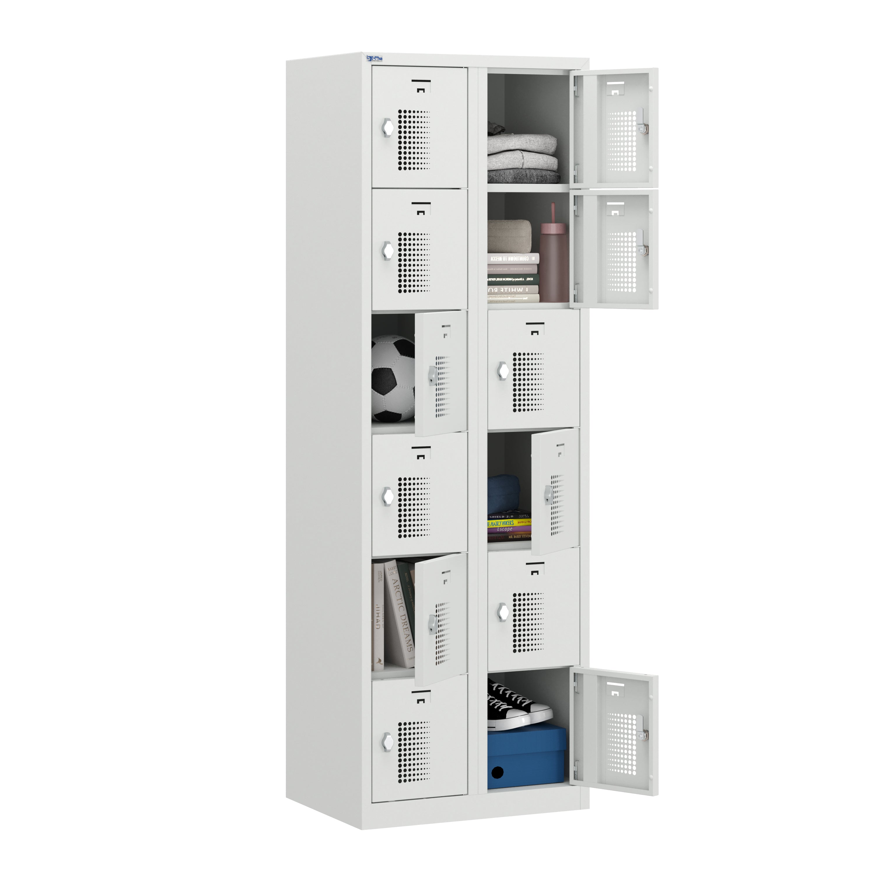 NH Series 6-Tier Premium Steel Locker with Front Vents, Heavy Duty