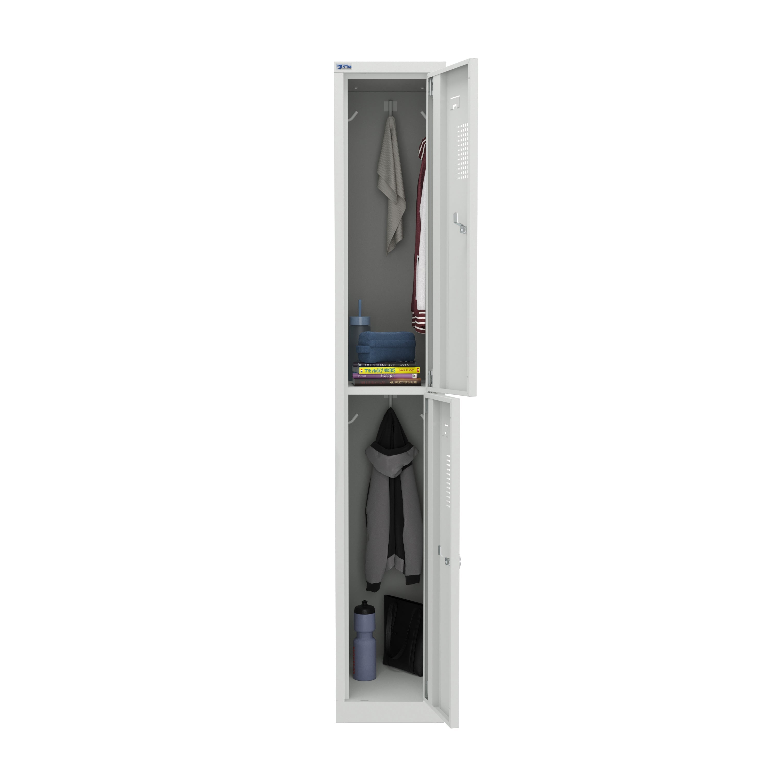 NH Series 2-Tier Premium Steel Locker with Front Vents, Heavy Duty