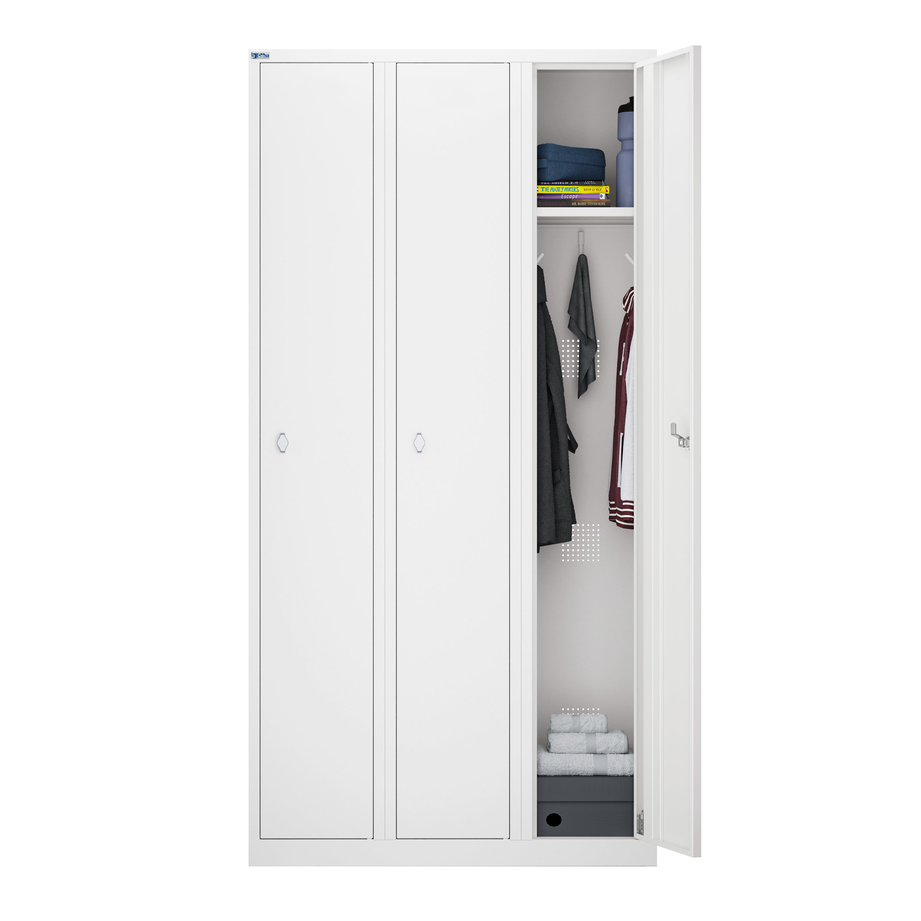VH Series Premium Steel 1-Tier Lockers, Rear Ventilated