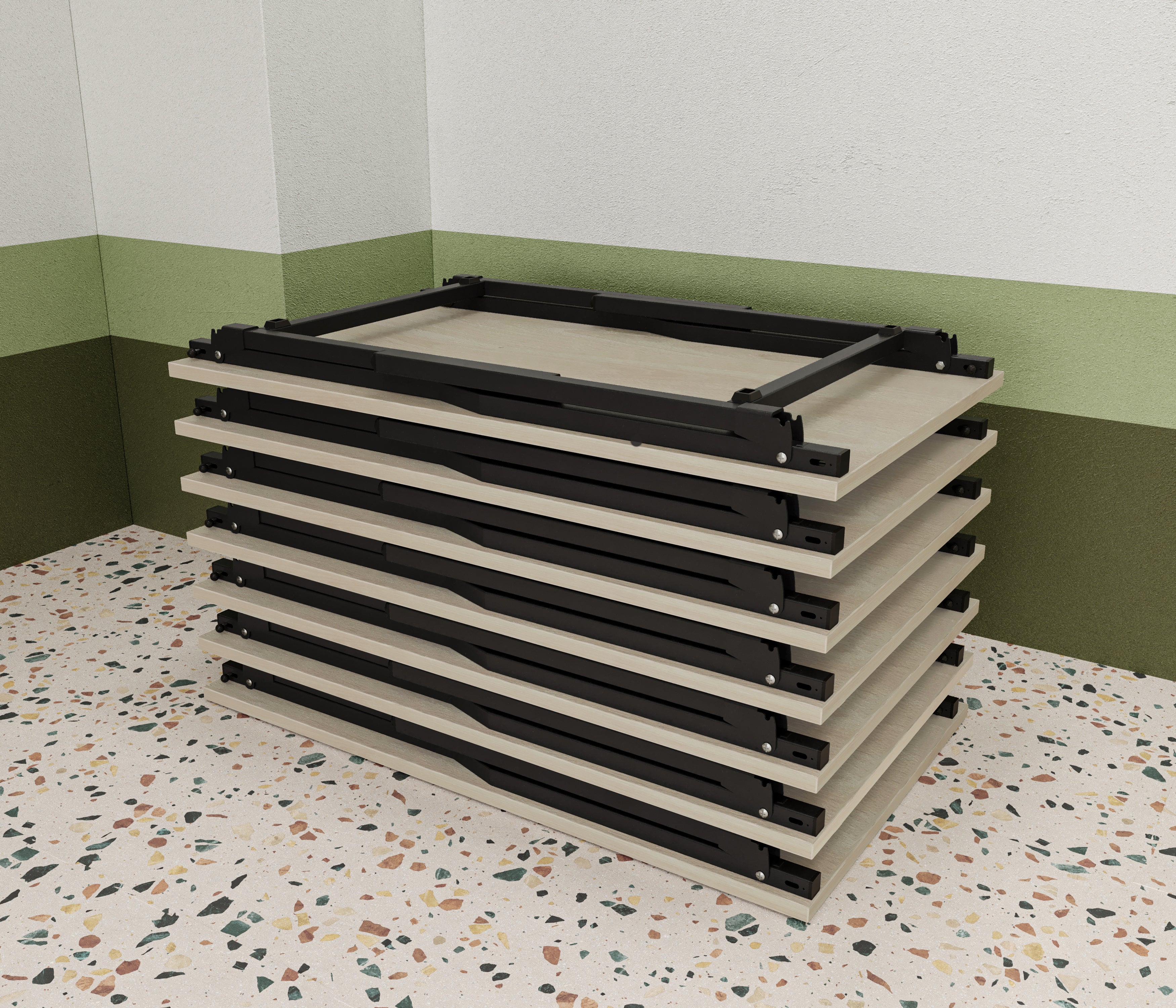 Multipurpose Folding Table – Scratch-Resistant, No Assembly, Leveling Legs