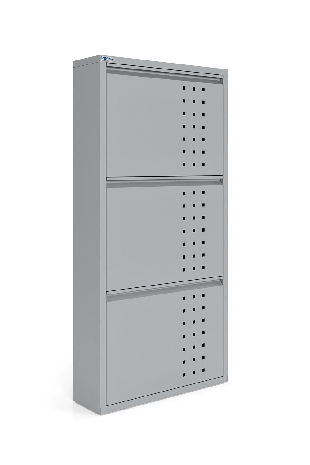 Metal Shoe Cabinet, Wall-Mountable, 3–5 Tier Storage, Multiple Ventilation Options - AYK Series