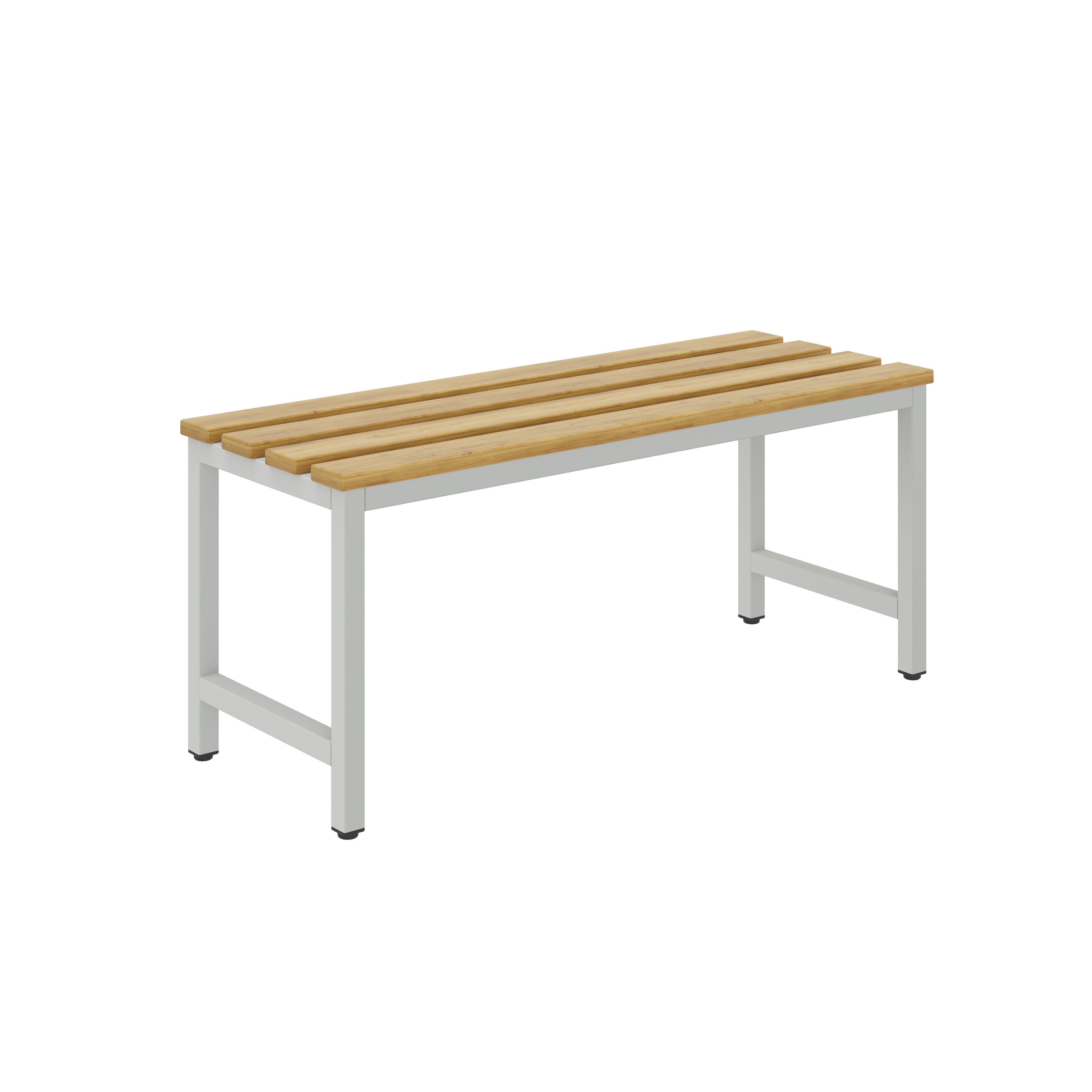CB Multipurpose Bench with varnished hornbeam slats - Light Gray (Flat Pack)