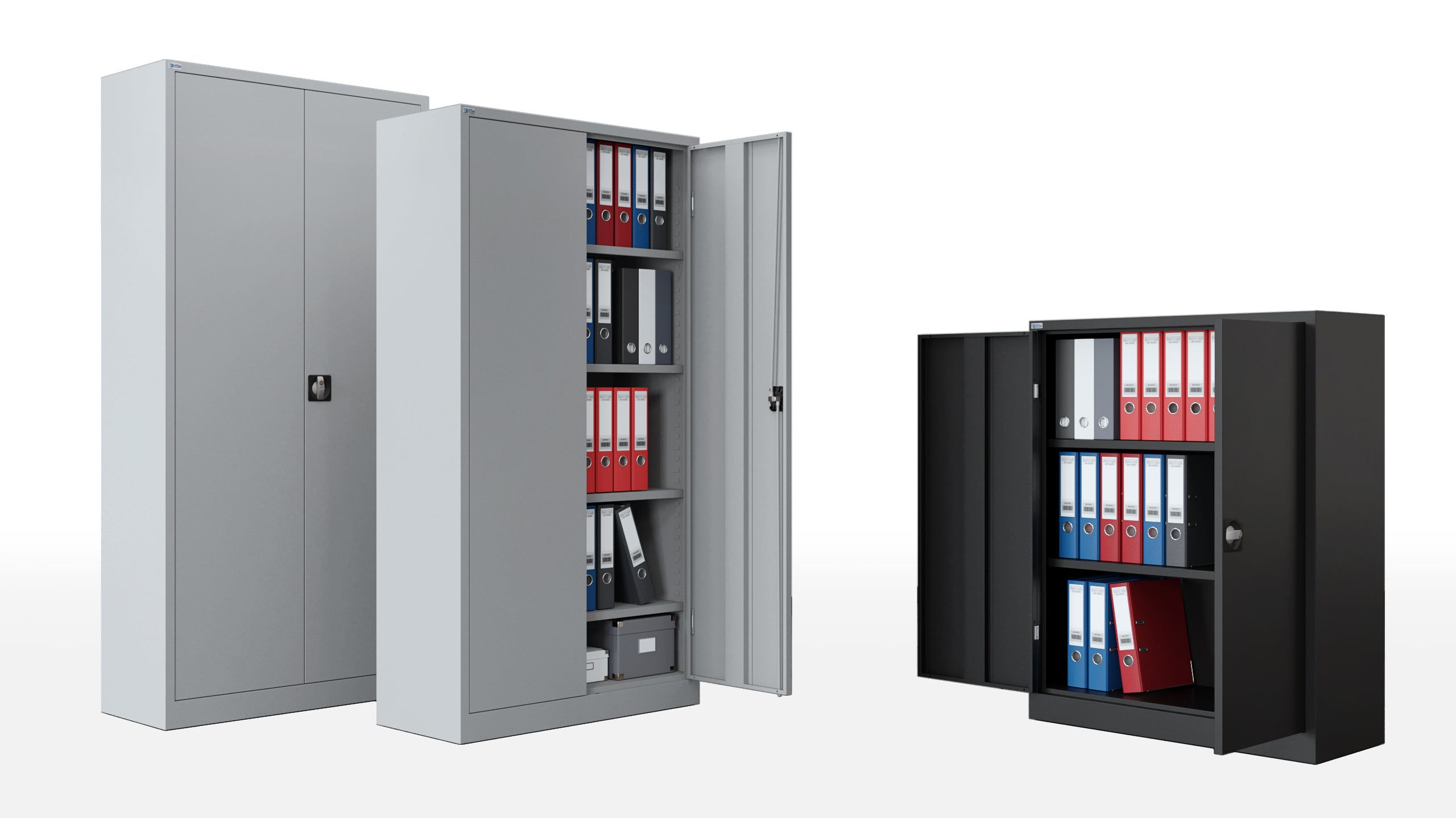 Flat Packed Double Door Storage Cabinets – Lockable, Multi Sizes & Colours