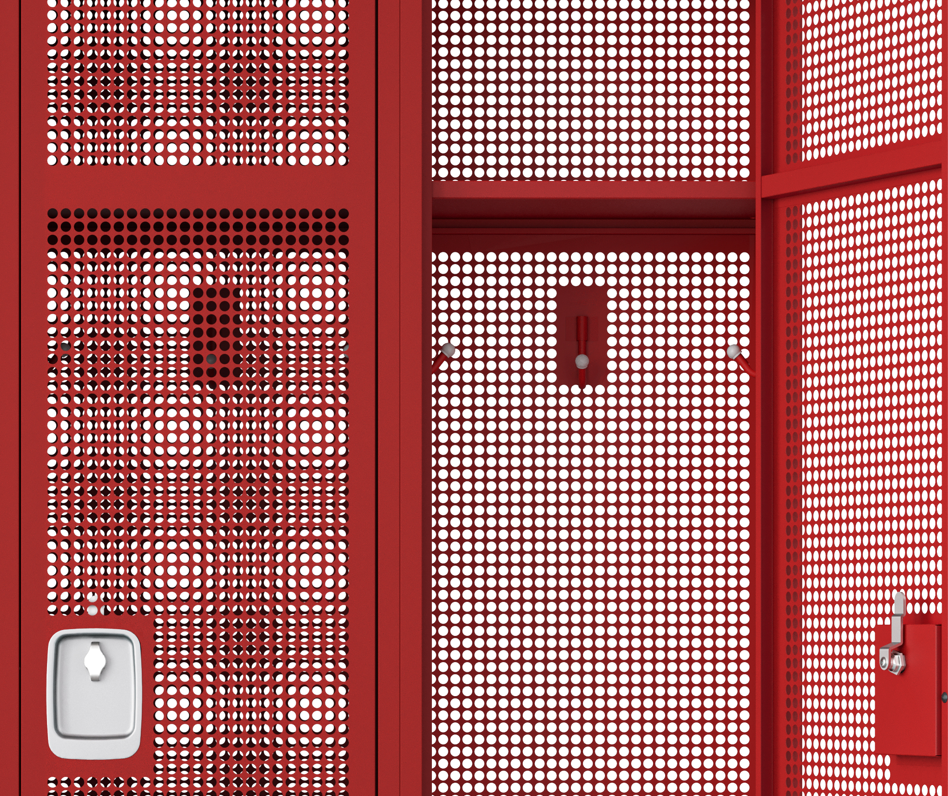 Door and Back Mesh Locker Interior