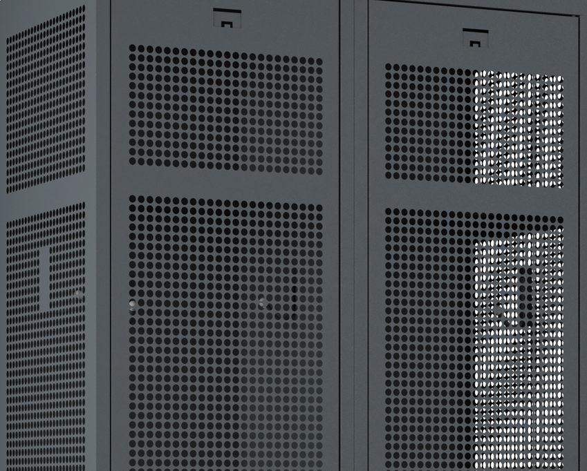 Door and Two Side Mesh Locker
