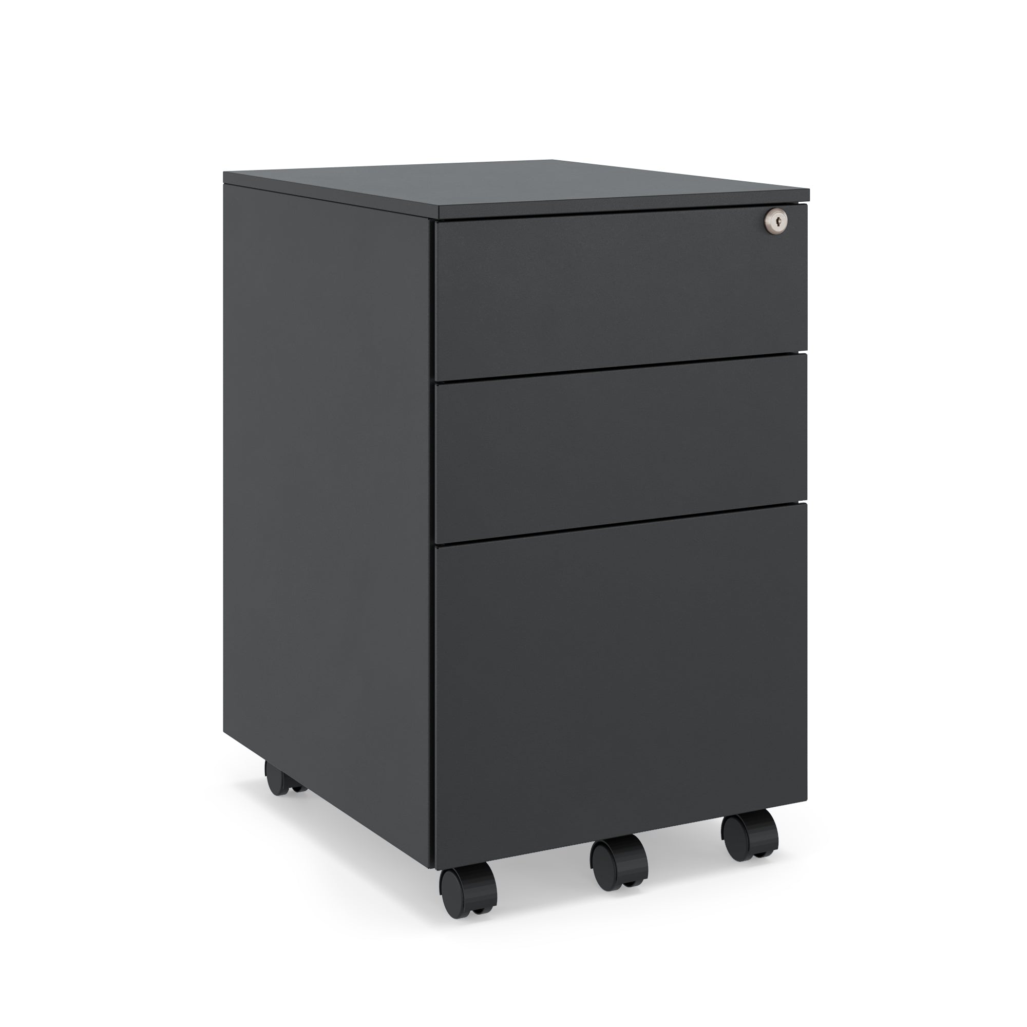 Mobile Metal Filing Cabinet with Lock – 2-Drawer or 3-Drawer Pedestal on Wheels - JMKG